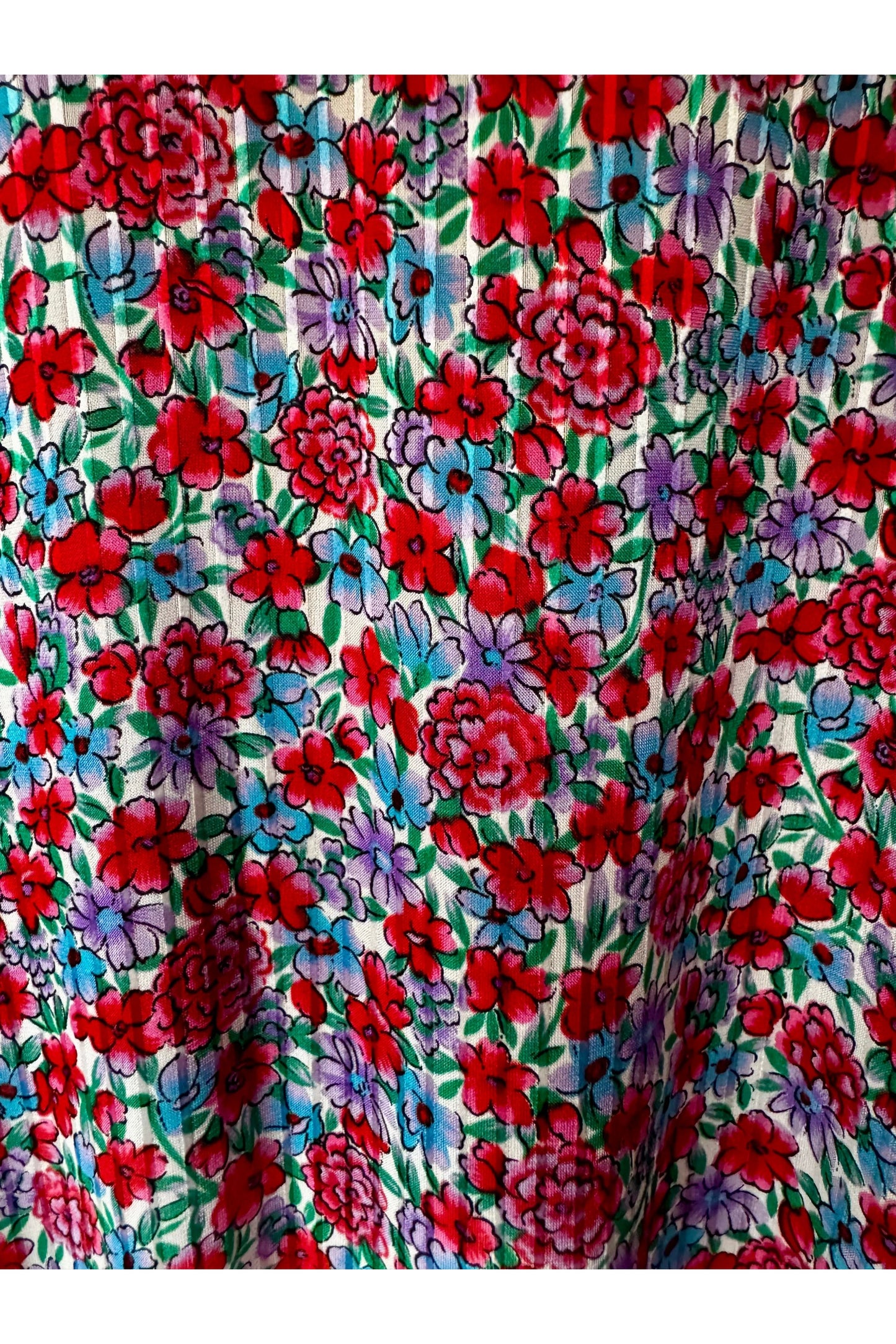 1980s Vintage Diane Freis Floral Dress L/XL