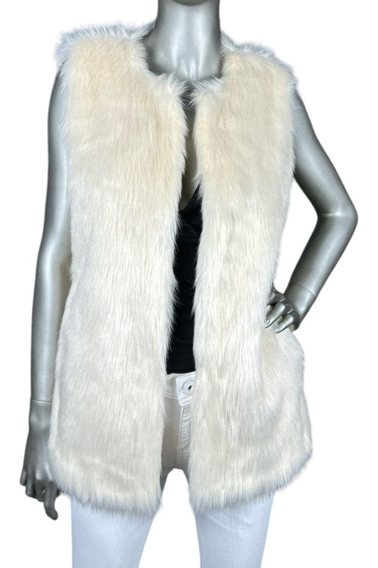 vince camuto faux fur vest jacket